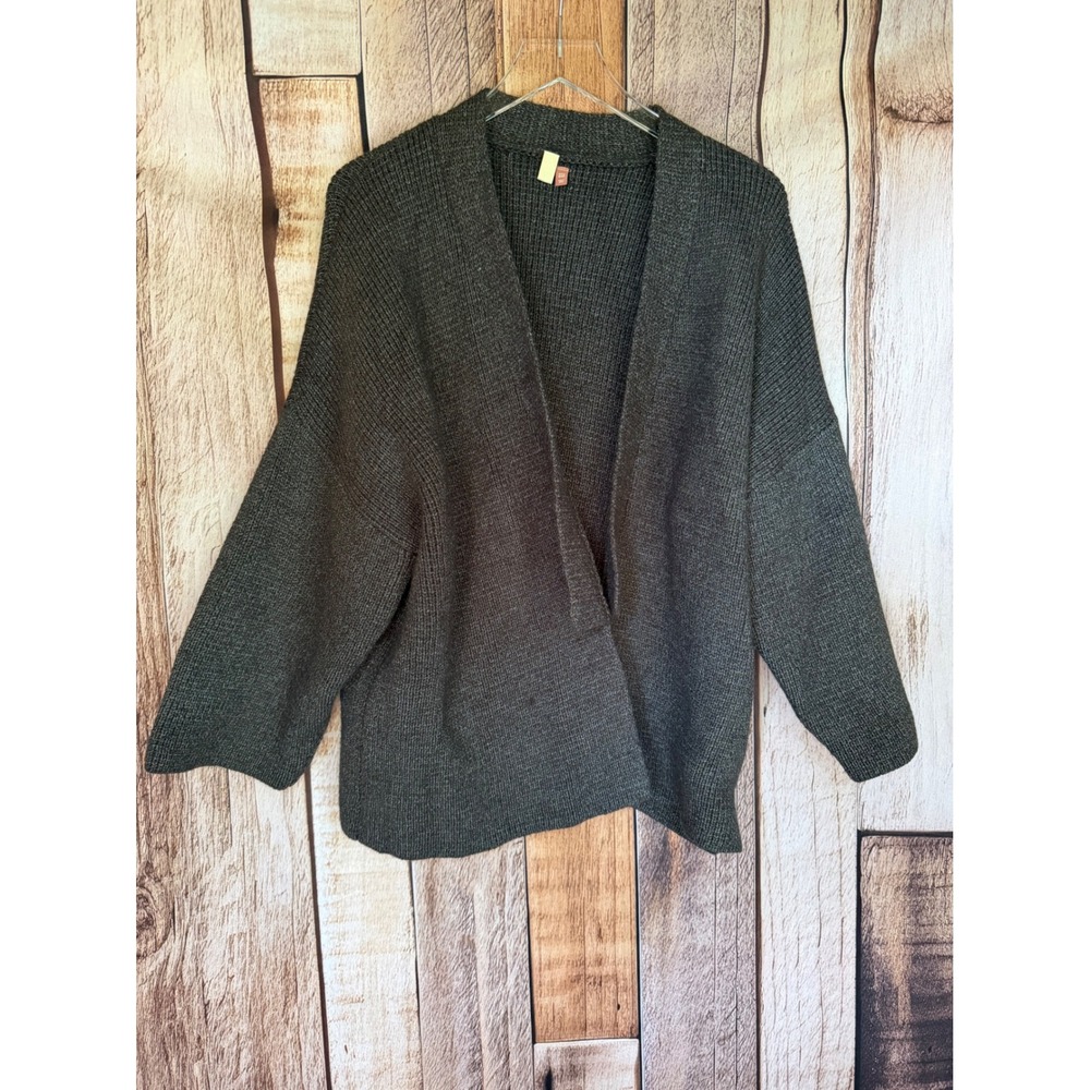 Pilcro Open Front Cardigan Sweater Chunky Knit Cozy‎ Fall Layering Gray One Size